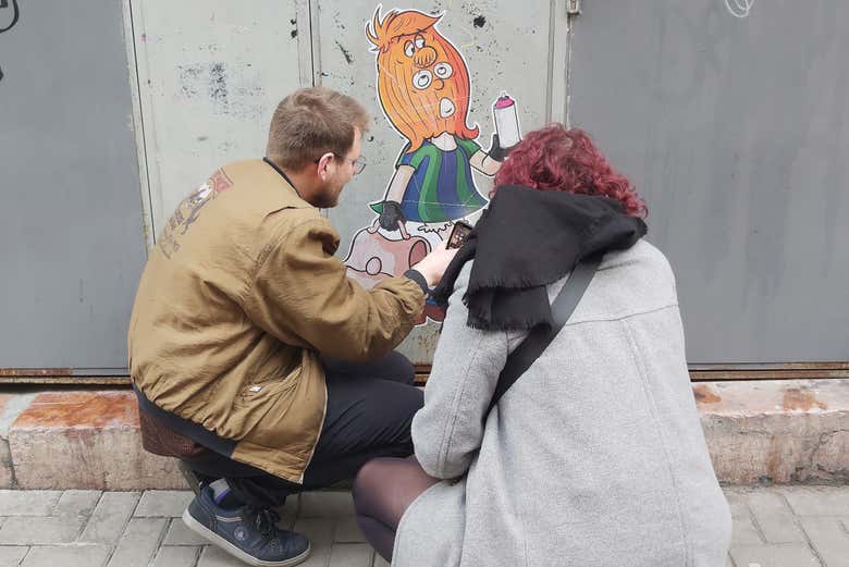 Detalhes nas ruas de Budapeste