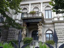 Avenida Andrassy, detalhe edifício Budapeste