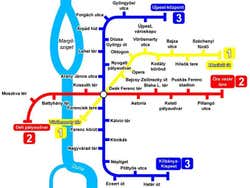 Metrô Budapeste: Mapa
